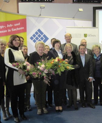 Preisverleihung Sächsischer Gründerinnenpreis 2014 durch Staatsministerin Christine Clauß